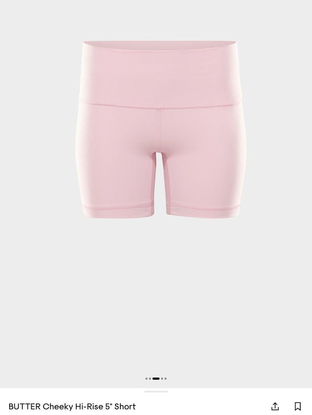 Aritzia Butter High-Rise 5" Cheeky Short & sports bra - Pale Pink